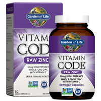 Thumbnail for Garden of Life Zinc Supplements 30mg High Potency Raw Zinc and Vitamin C Multimineral Supplement, Vitamin Code Vitamins Trace Minerals & Probiotics for Skin Health & Immune Support, 60 Vegan Capsules