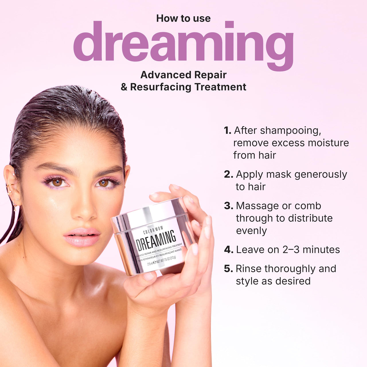 COLOR WOW Dreaming Advanced Repair and Resurfacing Treatment| Hair Mask for Anti-Frizz, Anti-Damage, Delivers Flawless Strands