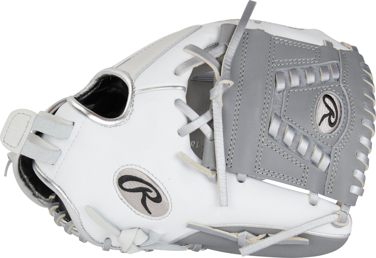 Rawlings | LIBERTY ADVANCED Fastpitch Softball Glove | Right Hand Throw | 12" - Laced One-Piece Web | White/White Speedshell