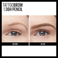 Thumbnail for Maybelline TattooStudio Waterproof Eyebrow Pencil, Sharpenable, Longwear, Long Lasting, Pigmented Eyebrow Pencil for Defined Brows, Light Blonde, 1 Count