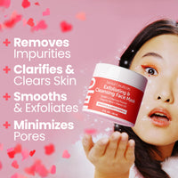 Thumbnail for SeoulCeuticals Korean Face Scrub - Exfoliating Face Mask Skincare K Beauty Mask for Glass Skin - Kaolin Clay + Charcoal Cream Exfoliant Mask 2oz
