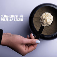 Thumbnail for Rule 1 Proteins Casein Protein - 25g Protein and 11g EAAs Per Serving from Slow-Release Micellar Casein for Overnight Recovery and Sustained Delivery Between Meals (2 Pounds, Cookies & Crème)