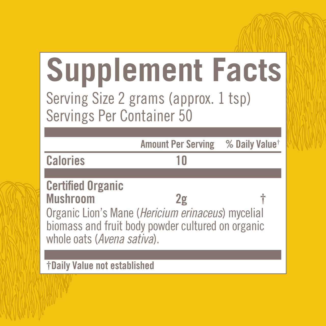 Mushroom Matrix Lion's Mane 3.57 Ounce (100 Grams) Pwdr