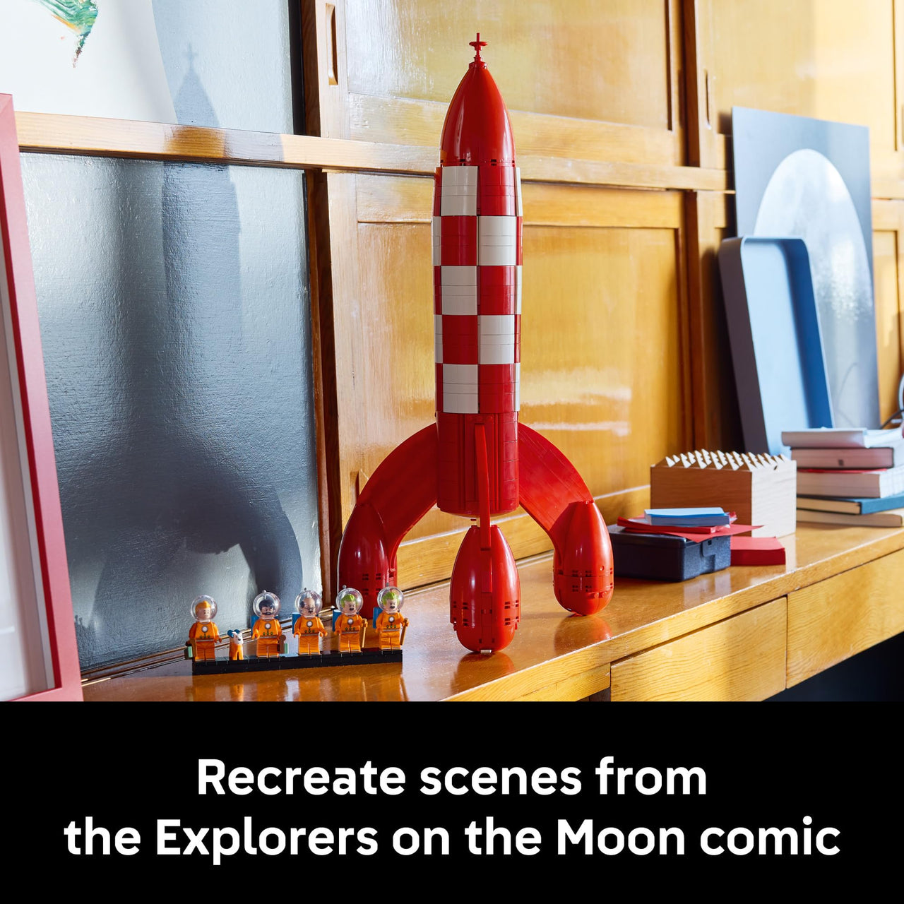 LEGO Ideas Tintin Moon Rocket - Building Set for Adults, Ages 18+ - Collectible Kit for Fans - Bedroom or Home Office Decor - Gifts for Comic Lovers - 21367