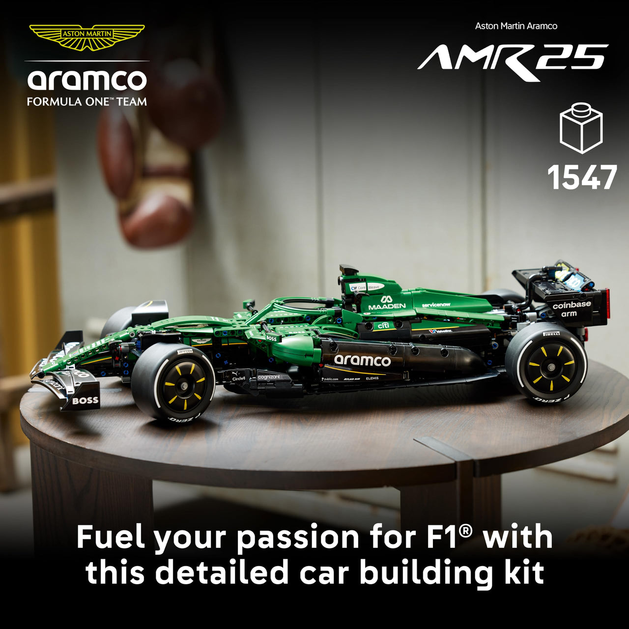 LEGO Technic Aston Martin Aramco AMR25 F1 Car - Building Set for Adults, Ages 18+ - Model Car Kit with Detailed Features - Bedroom or Desk Decor - Gift for Men & Women - 42240