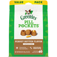 Thumbnail for Greenies Pill Pockets for Dogs Large Size, Dog Treat Pouch for Capsule Medication, Peanut Butter Flavor, 15.8 oz. Pouch