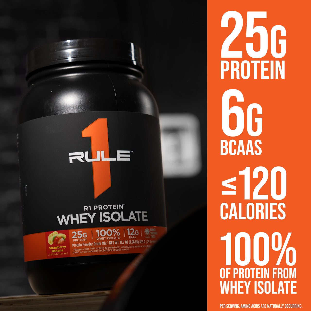 Rule 1 Proteins R1 Protein Whey Isolate - with 25g Protein & 6g BCAA Exclusively from Isolated & Hydrolyzed Sources for Workout Recovery (2 Pounds, Chocolate Fudge)