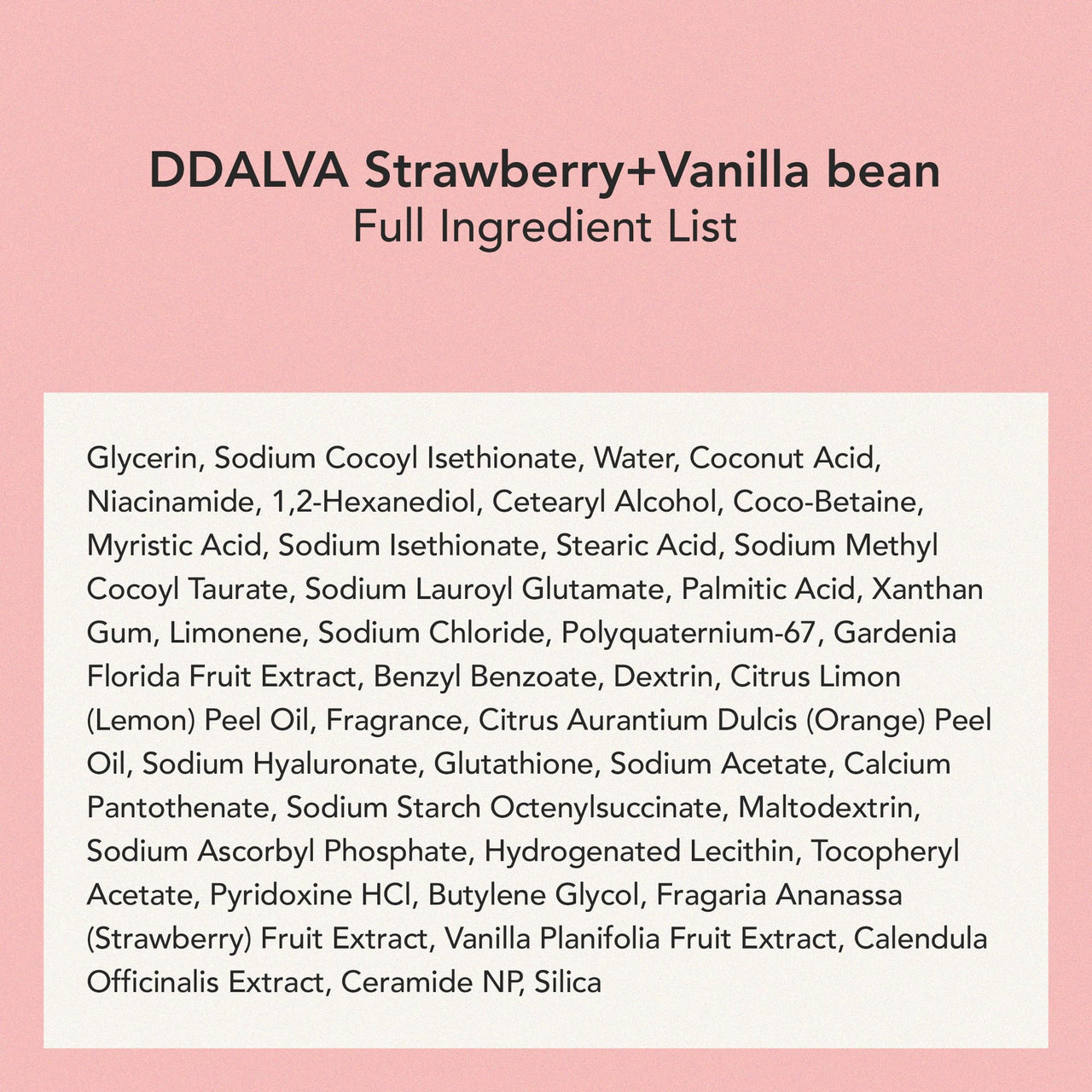 Whipped Korean Skincare Face Wash, Hydrating Vegan Facial Cleanser for Dry Skin with Niacinamide, Hyaluronic Acid, Ceramide, Strawberry & Vanilla, Cleanser for Sensitive Skin