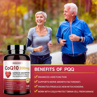 Thumbnail for ZEBORA CoQ10-200mg-Softgels with PQQ, BioPerine & Omega-3, 120 Servings Coenzyme Q10(Ubiquinone) Supplement for High-Absorption, Powerful-Antioxidant, Support Heart & Energy-Production