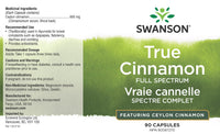 Thumbnail for Swanson Full Spectrum True Cinnamon - Herbal Supplement - (120 Capsules, 300mg Each)