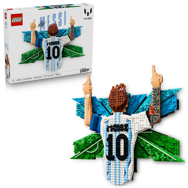 LEGO Editions Lionel Messi – Celebration - Building Set for Boys & Girls, Ages 14+ - Collectible Soccer Gift for Fans - Kids Bedroom or Shelf Decor - 43018