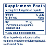 Thumbnail for Life Extension PQQ, pyrroloquinoline Quinone, 20 mg, Promotes The Growth of New Mitochondria, Gluten-Free, Non-GMO, Vegetarian, 1 Daily, 30 Capsules