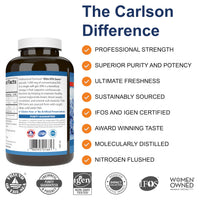 Thumbnail for Carlson - Elite EPA Gems, 1000 mg EPA Fish Oil, Wild-Caught, Norwegian Fish Oil, Sustainably Sourced, Helps Maintain Healthy Triglyceride Levels, 120 Softgels