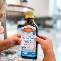 Thumbnail for Carlson - Kid's The Very Finest Fish Oil Liquid, 800 mg Omega-3s, Norwegian, Wild-Caught Fish Oil, Omega 3 Liquid for Kids, Sustainably Sourced, Lemon, 200 ml