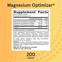 Thumbnail for Jarrow Formulas Magnesium Optimizer - 200 Tablets - Supports Bone Health & Muscle Function - Exercise & Endurance Benefits - Includes Taurine, P5P & Vitamin B6 - 100 Servings