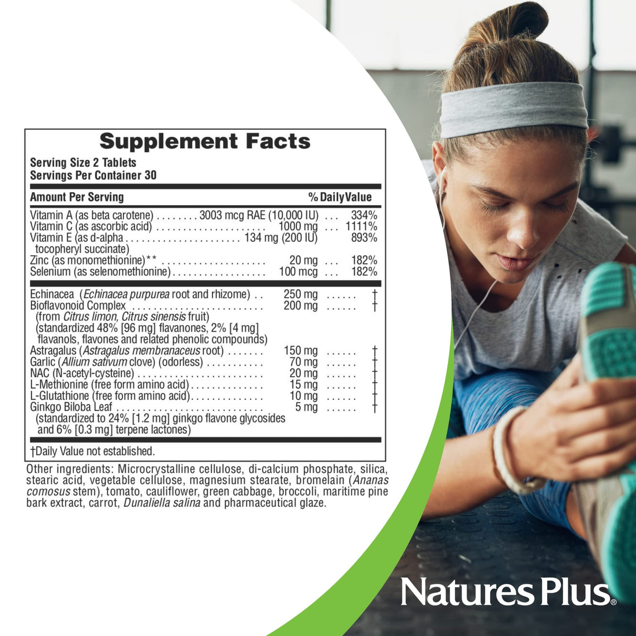 NaturesPlus Commando 2000 - 60 Tablets - Antioxidant Protection - Supports Brain, Circulatory Function & Immune System - Vegetarian, Gluten Free - 30 Servings