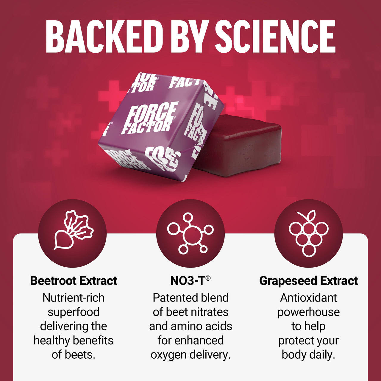Force Factor Total Beets Soft Chews with Beetroot, Nitrates, L-Citrulline, Grapeseed Extract, and Antioxidants, Healthy Energy Supplement with Elite Ingredients, Heart Health Superfood, 60 Chews