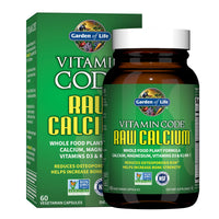 Thumbnail for Garden of Life Raw Calcium Supplement for Women and Men - Vitamin Code Made from Whole Foods with Magnesium, K2, Vitamin D3 and Vitamin C Plus Probiotics for Digestion, 60 Capsules