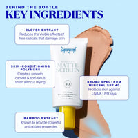 Thumbnail for Supergoop! Mineral Mattescreen (SPF 40) - 45 mL - 100% Mineral, Oil-Free Broad Spectrum Sunscreen - Smooths SkinÃ¢â‚¬â„¢s Appearance, Minimizes Pores & Controls Shine - Water & Sweat Resistant