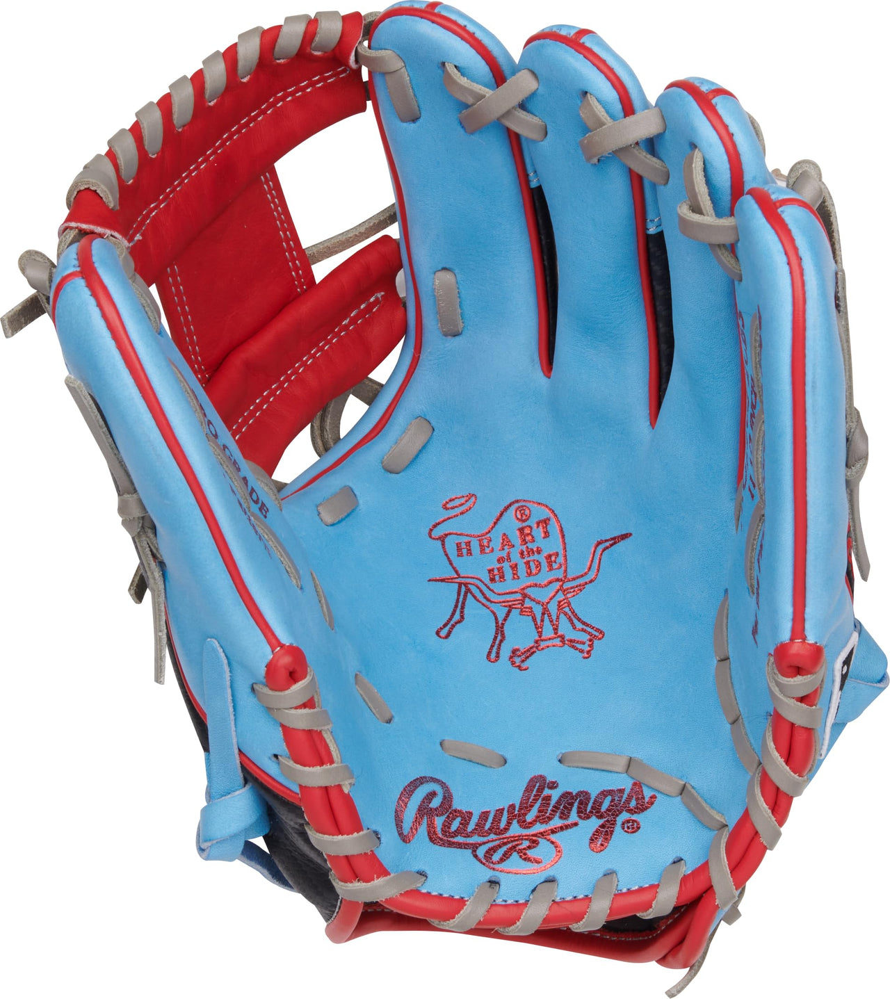 Rawlings | Heart of The Hide Series Baseball Glove | 11.5' | RHT | Hypershell - Pro I Web | Columbia Blue