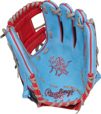 Thumbnail for Rawlings | Heart of The Hide Series Baseball Glove | 11.5' | RHT | Hypershell - Pro I Web | Columbia Blue