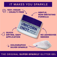 Thumbnail for UNICORN SNOT Holographic Face Glitter & Body Glitter Gel | Hair Glitter, Vegan & Cruelty Free, 1.7 oz Silver Glitter (Disco)
