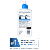 Thumbnail for CeraVe Daily Moisturizing Lotion for Dry Skin, Body Lotion & Face Moisturizer with Hyaluronic Acid and Ceramides, Daily Moisturizer, Fragrance Free, Oil-Free, 19 Ounce