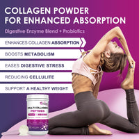 Thumbnail for NATURE TARGET Multi Collagen Peptides Powder - Type I, II, III, V, X - Hydrolyzed Collagen Peptides with Vitamin C Hyaluronic Acid, Supports Skin Hair Nail & Joint, Grass-Fed, Non-GMO, 50 Servings