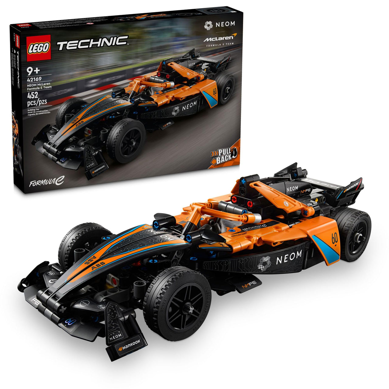 LEGO Technic NEOM McLaren Formula E Toy Cars - Building Toy for Kids, Boys & Girls, Ages 9+ - McLaren Race Car with V10 Engine & Steering - Gift Idea for Birthdays - 42169