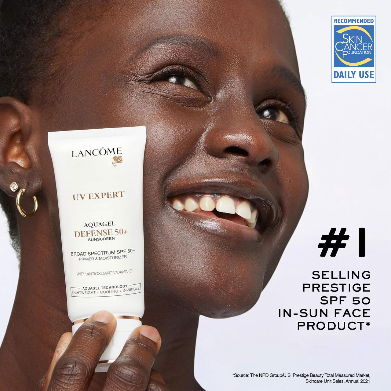 Lancôme UV Expert Primer & Face Moisturizer With SPF 50 - Prep, Hydration & Face Sunscreen Protection - With Vitamin E & Moringa Seed Extract - 1.0 Fl Oz