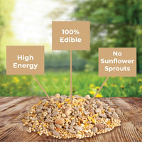 Thumbnail for Kaytee Wild Bird No Mess Food Seed Blend For Blue Jays, Woodpeckers, Juncos, Cardinals, Grosbeaks, Sparrows, and Finches, 5 Pound