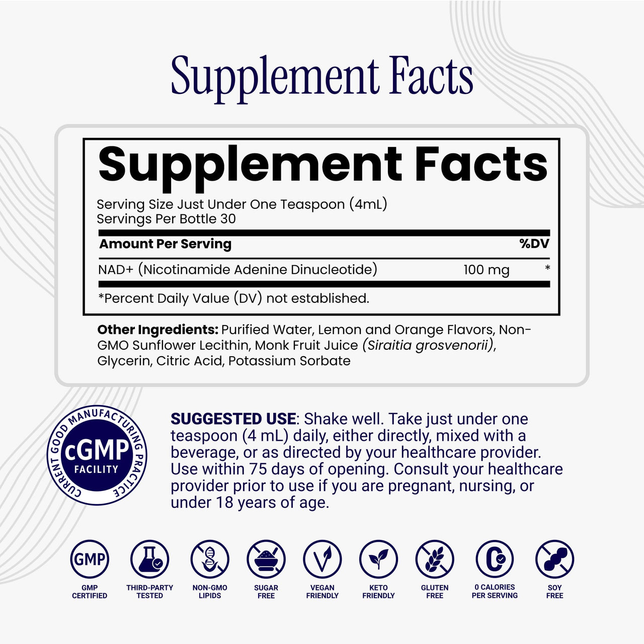 Rho Nutrition Liposomal NAD+ – Liquid Supplement Designed to Help Support Absorption – Active Form of NAD+ Helps Support Normal Cellular Health, Healthy Aging, Energy Metabolism and Overall Vitality