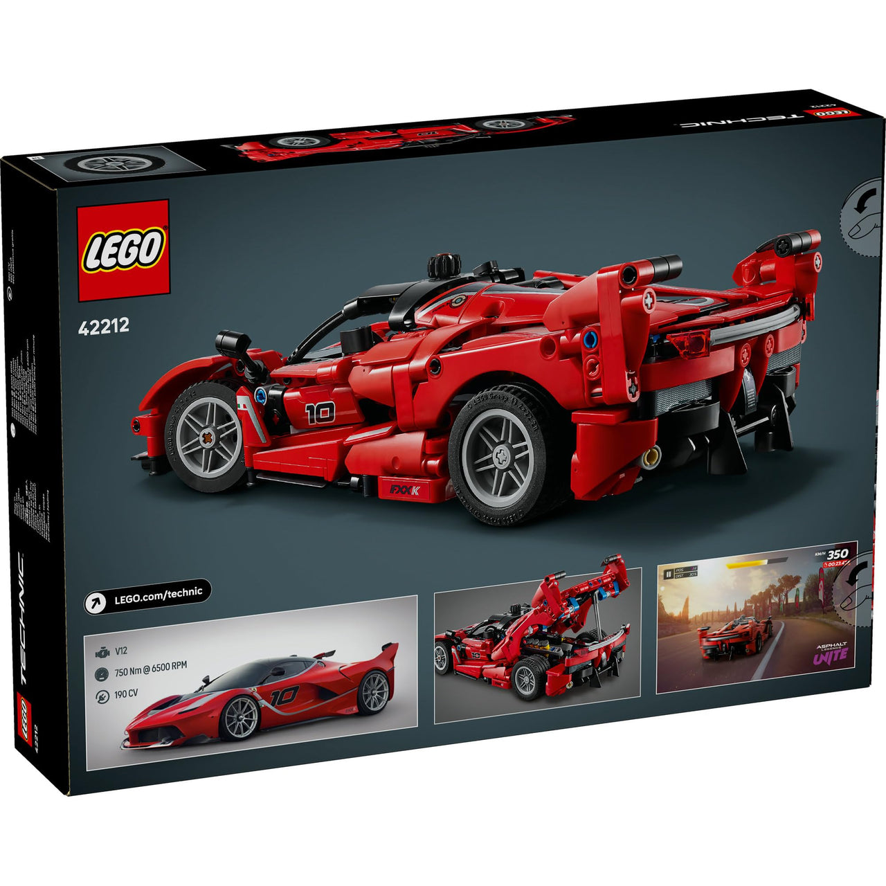 LEGO Technic Ferrari FXX K, 42212, Toy, Building Blocks, Birthday, Present, Vehicles, Cars, Mini Cars, Figures, Goods, for Boys, Girls, Children, Ages 10, 11, 12, Elementary School Students