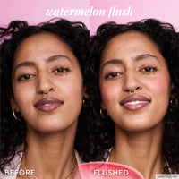 Thumbnail for Glow Recipe Niacinamide Dewy Flush Tinted Serum - 100% Glowy Skincare Makeup to Smooth, Hydrate & Brighten - Liquid Korean Makeup with Buildable Soft Pink Tint - Watermelon Flush (0.4 oz)