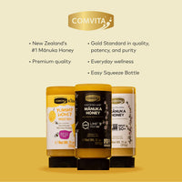 Thumbnail for Comvita Kids Yummy Manuka Honey No-Mess Squeeze Bottle (MGO 50+) | New Zealand's #1 Premium, Wild, Authentic Manuka Brand | Multifloral, Non-GMO Superfood for Daily Wellness | 11 oz