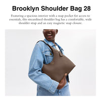 Thumbnail for Coach Brooklyn Shoulder Bag 28, Dark Stone