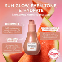 Thumbnail for Glow Recipe Hue Drops Bronzing Drops, Tinted Face Serum, Glow Primer + Liquid Highlighter, Niacinamide + Hyaluronic Acid, Radiant Warm Glow, Sunglow (40ml)