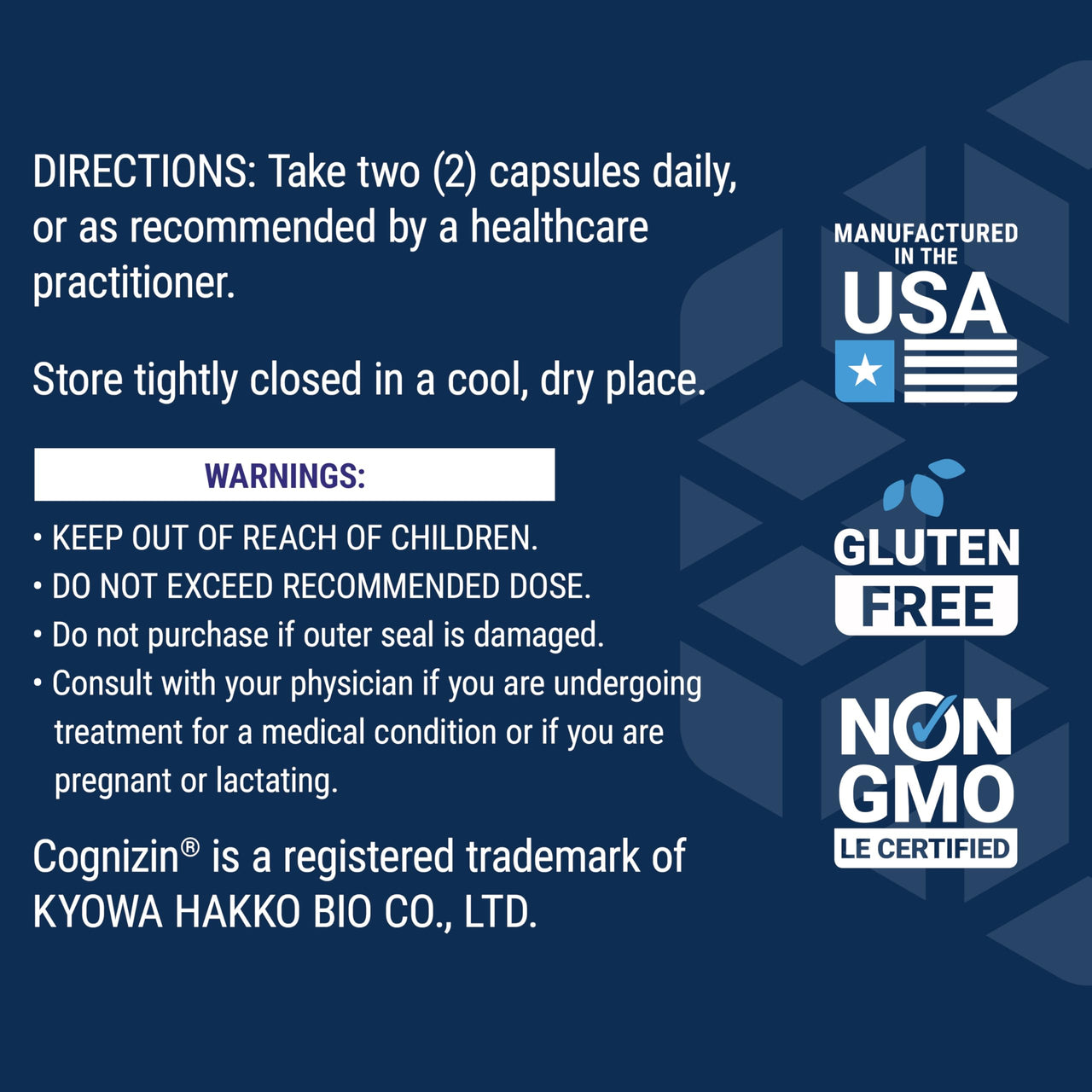 Life Extension Citicoline (CDP-Choline) - Citicoline Supplement for Brain & Cognitive Health, Focus, Attention, Memory Function - Non-GMO, Gluten Free, Vegetarian - 60 Capsules