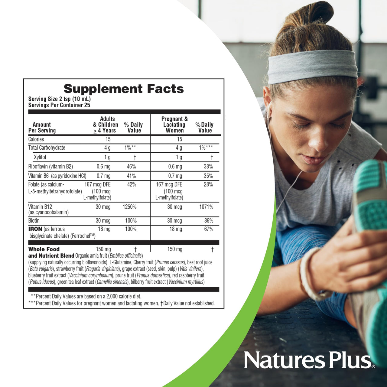 NaturesPlus Hema-Plex Liquid Iron, Mixed Berry - 8.5 oz - Iron & Essential Nutrients - Vegan, Gluten Free - 25 Servings