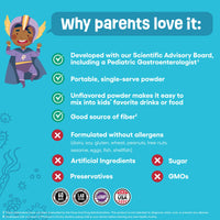 Thumbnail for Physician's Choice Kids Probiotic + Prebiotic Fiber Packets (Ages 1+) - Supports Regularity, Occasional Constipation & A Healthy Digestive System - No Allergens or Preservatives - Unflavored - 24 Pack