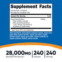 Thumbnail for Nutricost Grape Seed Extract 240 Capsules for 240 Servings Per Bottle - GMO Free and Gluten Free, Vegetarian Friendly