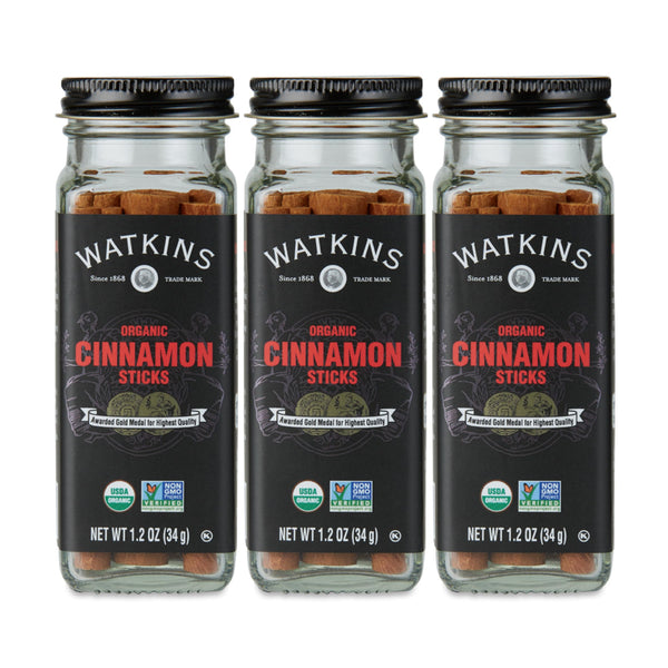 Watkins Organic Cinnamon Sticks, 1.2 Ounce, 3 Count