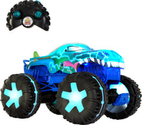 Thumbnail for Hot Wheels Monster Trucks 1:15 Scale Mega-Wrex Alive Battery-Powered RC Vehicle with Lights & Sounds