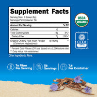 Thumbnail for Nutricost Organic Inulin Powder 1LB (454 Grams) 7 Grams of Fiber Per Serving - from Chicory Root - Certified USDA Organic