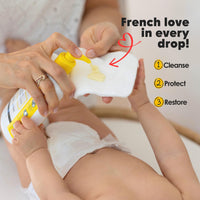 Thumbnail for La Petite Creme French Premium Diapering Lotion - Diaper Cream Alternative to Baby Wipes - Moisturizer & Skin Cleanser - USDA Certified Organic Ingredients - Baby Essentials (2 Bottles of 20 oz)