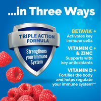 Thumbnail for Emergen-C Immune+ Triple Action Immune Support Powder, BetaVia (R), 1000mg Vitamin C, B Vitamins, Vitamin D and Antioxidants, Raspberry – 30 Count