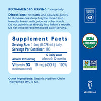 Thumbnail for Mommy's Bliss Organic Drops No Artificial Color, Vitamin D, 0.11 Fl Oz