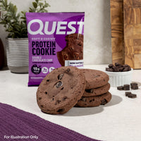 Thumbnail for Quest Soft & Chewy Protein Cookie - 15g Protein - Double Chocolate Chip (12 Cookies)