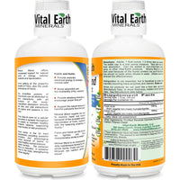 Thumbnail for Vital Earth Minerals Fulvic Humic Mineral Blend Liquid – Fulvic Acid Supplement with 70+ Trace Minerals, Electrolytes for Recovery, Balance & Energy, 32 Oz + 1 Oz Cup