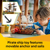 Thumbnail for LEGO Creator 3 in 1 Iconic Pirate Ship Toy - Building Set for Boys & Girls, Ages 9+ - Includes 5 Minifigures - Gift for Kids' Birthdays - 31387